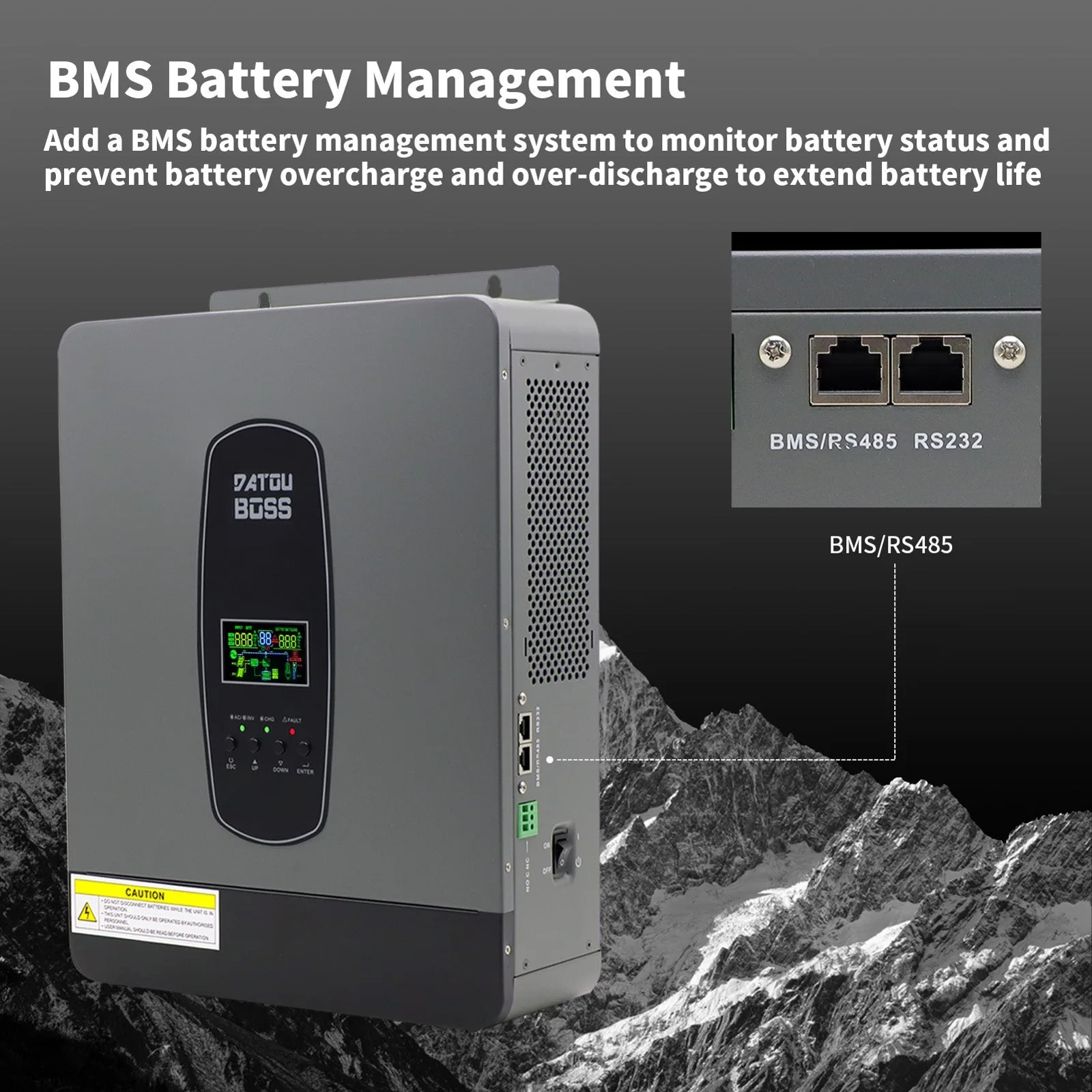 DATOUBOSS DT-2430 — Гібридний інвертор 3000 Вт 24 В з MPPT, фото 7 з галереї