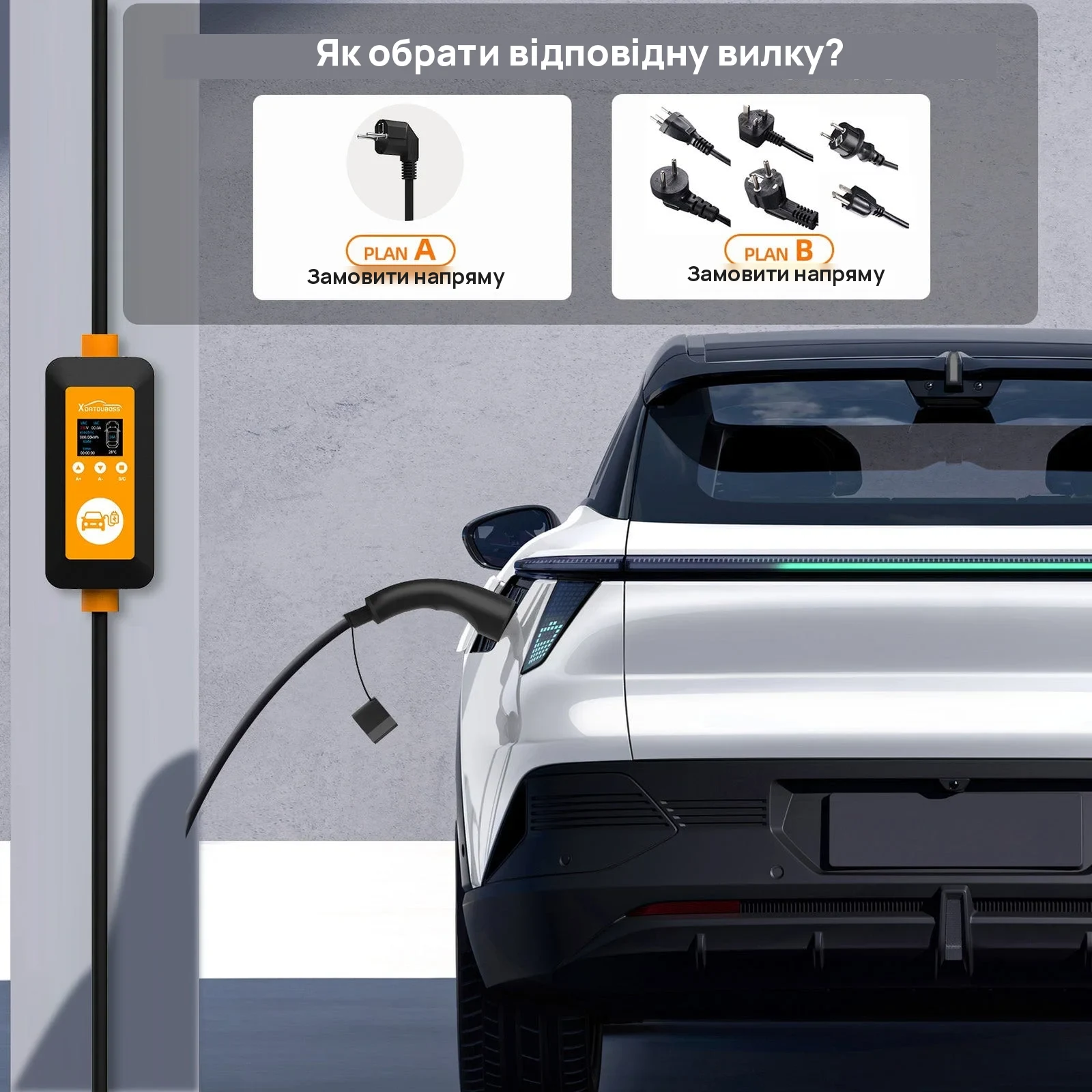 DATOUBOSS EVCDQ16A3.5KW — Портативна зарядка для електромобіля Type 2, 16 А 3,5 кВт, фото 4 з галереї