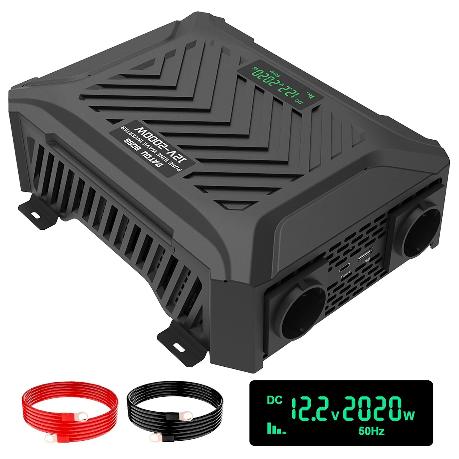 DATOUBOSS DT-PSWE2000W-12V — Інвертор чистої синусоїди 2000 Вт 12 В (серія PSWE), головне фото